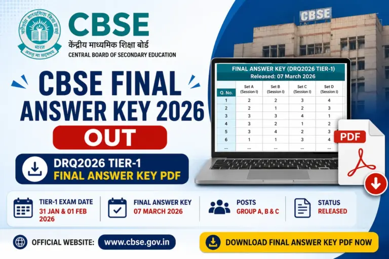 CBSE Final Answer Key 2026