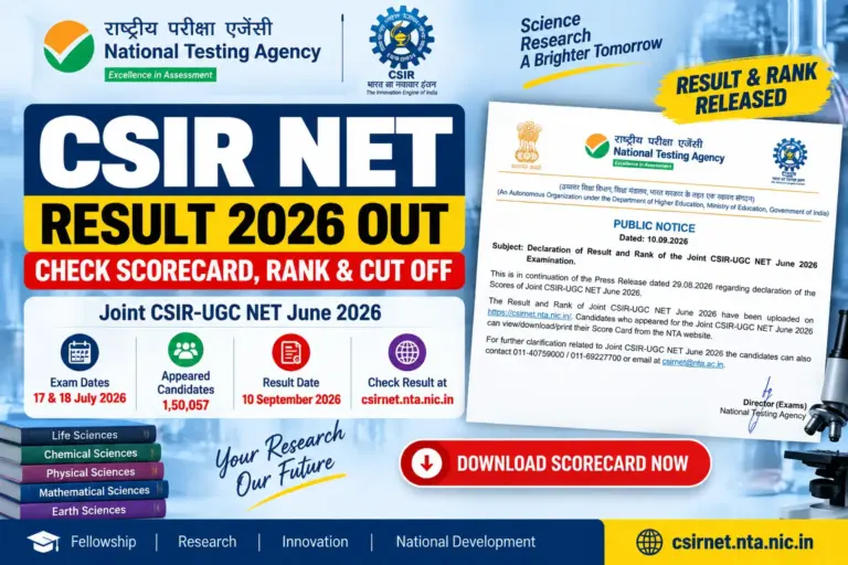 CSIR NET Result 2026