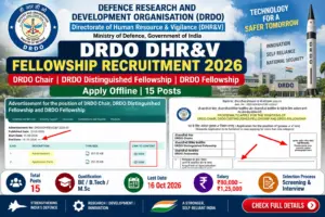 DRDO DHR&V Fellowship Recruitment 2026