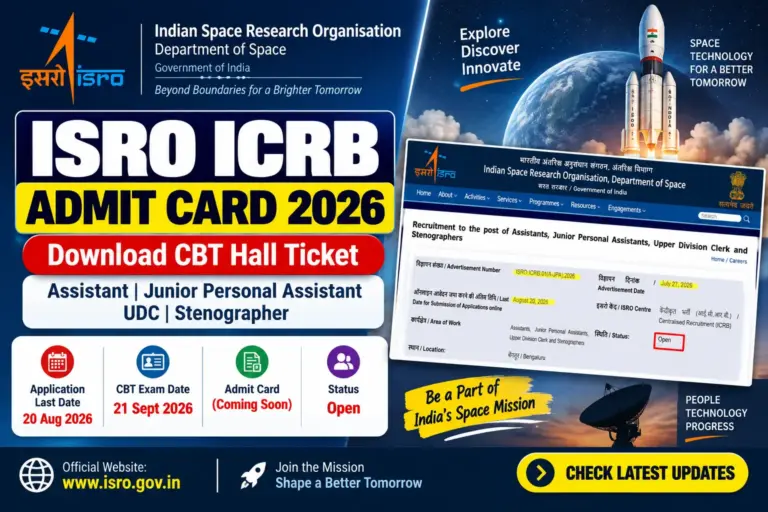 ISRO ICRB Admit Card 2026