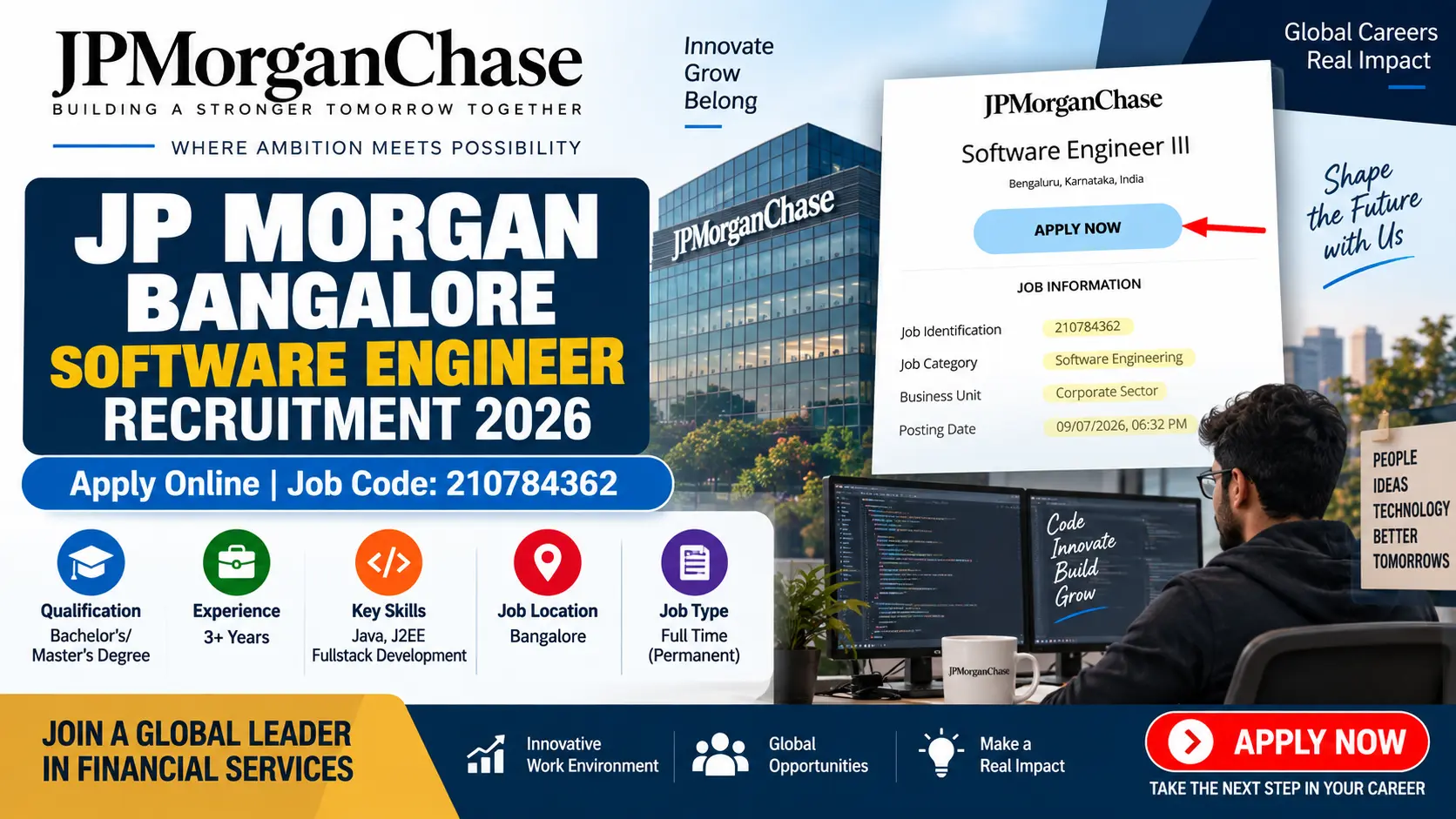 JP Morgan Bangalore Software Engineer Recruitment 2026