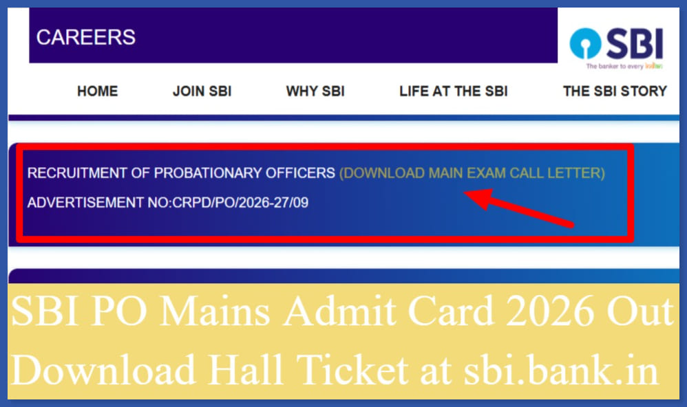 SBI PO Mains Admit Card 2026