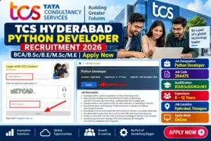 TCS Hyderabad Python Developer Recruitment 2026