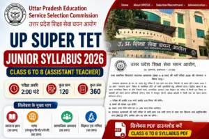 UP Super TET Junior Syllabus 2026
