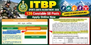 ITBP Sports Quota Recruitment 2026